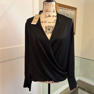 Mango Women's Elegant Black Blouse